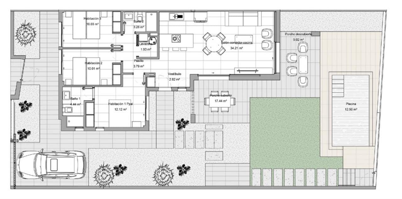 3 soveværelse Rækkehus til salg i Santiago de la Ribera med swimmingpool - € 476.900 (Ref: 8715354)
