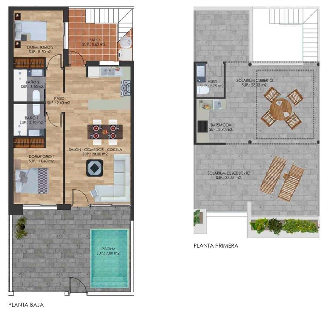 2 soveværelse Rækkehus til salg i Torre-Pacheco med swimmingpool - € 220.000 (Ref: 8721880)