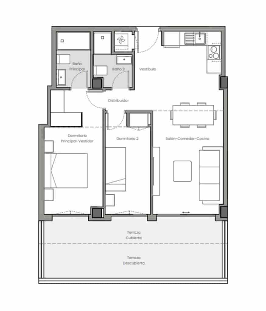 2 soveværelse Penthouse til salg i Mojacar med swimmingpool - € 382.000 (Ref: 8954116)