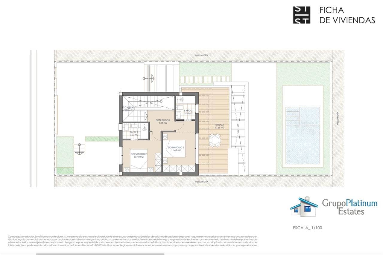 3 slaapkamer Villa te koop in San Juan de los Terreros met zwembad - € 380.175 (Ref: 8954125)
