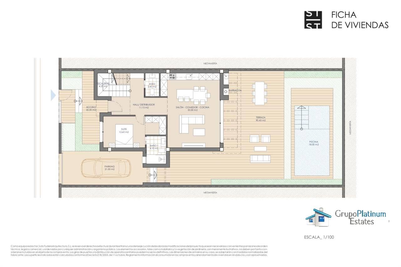 3 soveværelse Villa til salg i San Juan de los Terreros med swimmingpool - € 391.995 (Ref: 8954126)