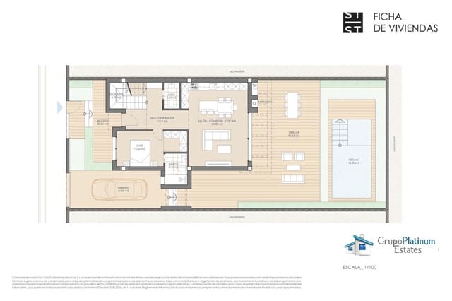 3 chambre Villa/Maison à vendre à San Juan de los Terreros, Pulpí avec piscine - 391 995 € (Ref: 8954126)