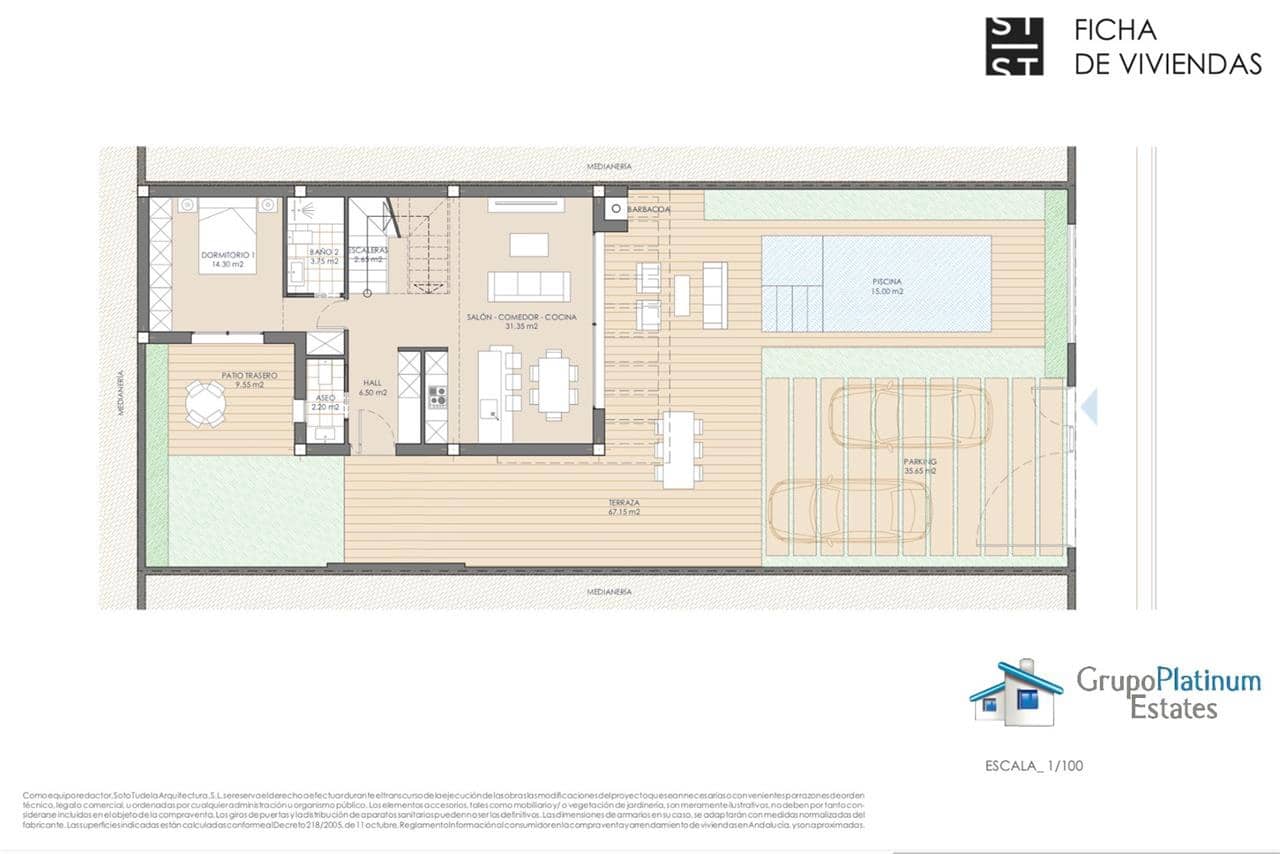 3 soveværelse Villa til salg i San Juan de los Terreros med swimmingpool - € 383.500 (Ref: 8954128)
