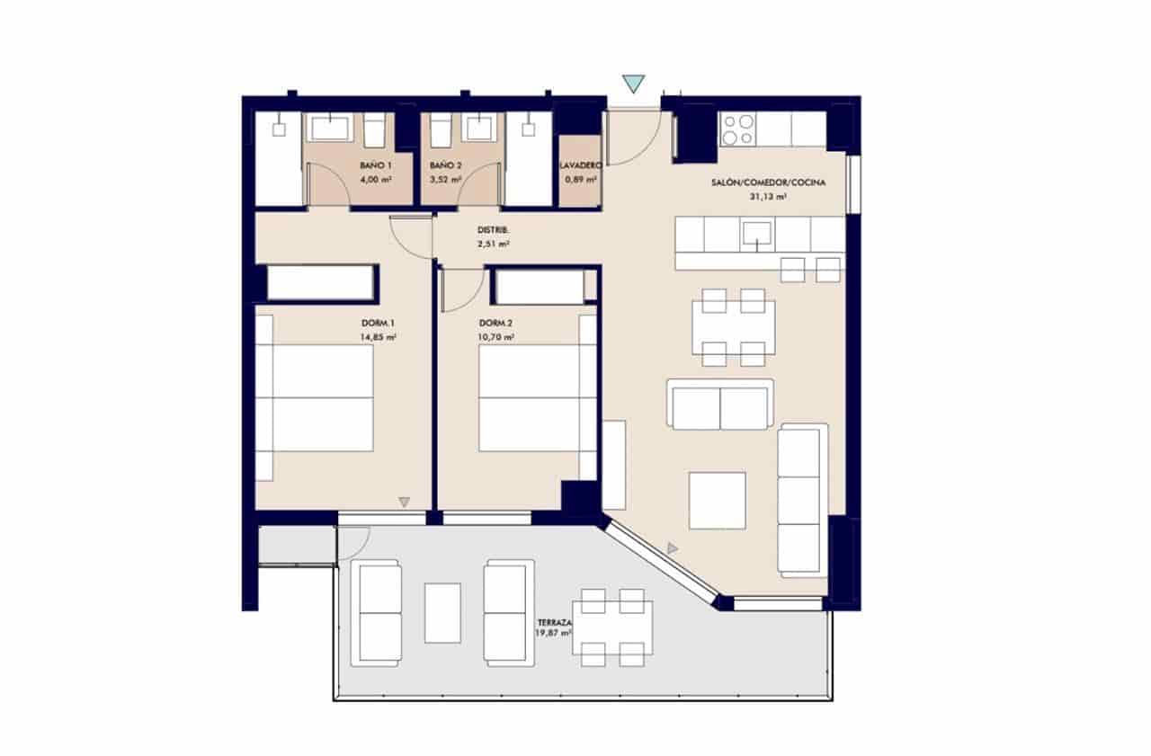 2 sypialnia Apartament na sprzedaż w Almerimar z basenem - 255 000 € (Ref: 9036495)