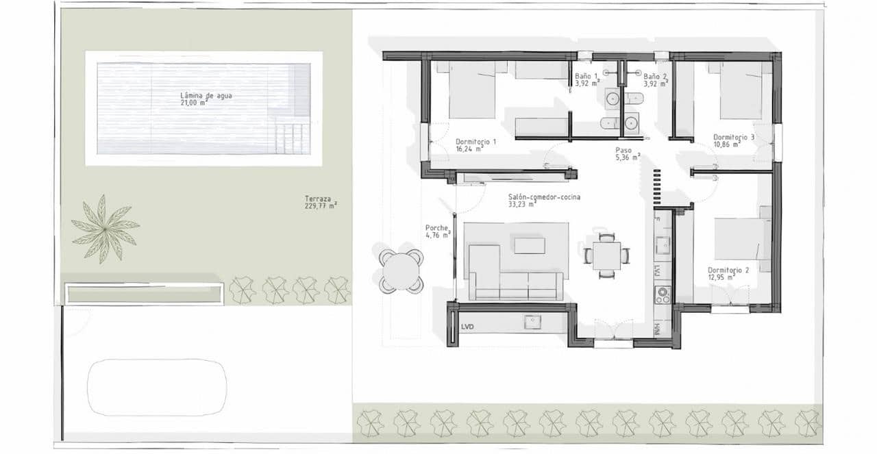 3 makuuhuone Huvila myytävänä paikassa Vera mukana uima-altaan - 429 000 € (Ref: 9096017)