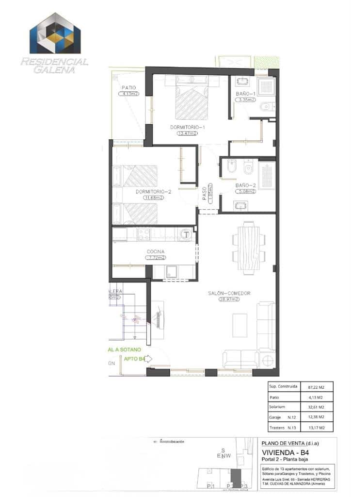 2 camera da letto Attico in vendita in Las Herrerias con piscina - 118.900 € (Rif: 9426983)