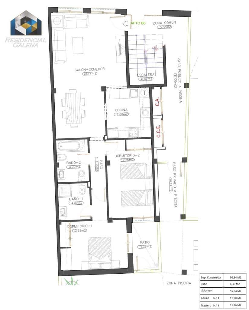 2 chambre Appartement à vendre à Las Herrerias avec piscine - 133 000 € (Ref: 9432774)