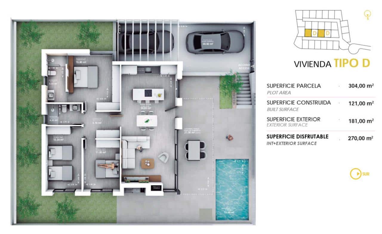 3 sypialnia Willa na sprzedaż w Vera z basenem - 398 000 € (Ref: 9433160)