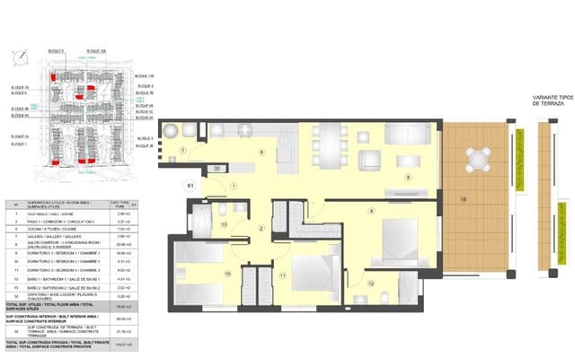 3 soverom Leilighet til salgs i San Juan de los Terreros, Pulpí med svømmebasseng - € 235 000 (Ref: 9439852)