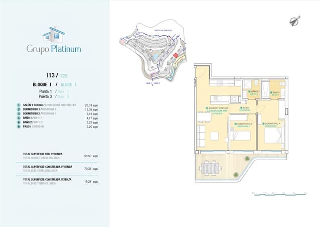 2 bedroom Penthouse for sale in El Hornillo, Aguilas with pool - € 394,000 (Ref: 9627396)