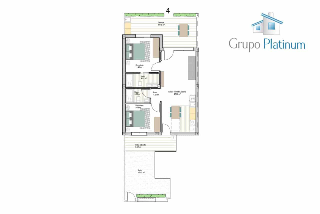 2 bedroom Apartment for sale in San Javier with pool - € 249,900 (Ref: 9726498)