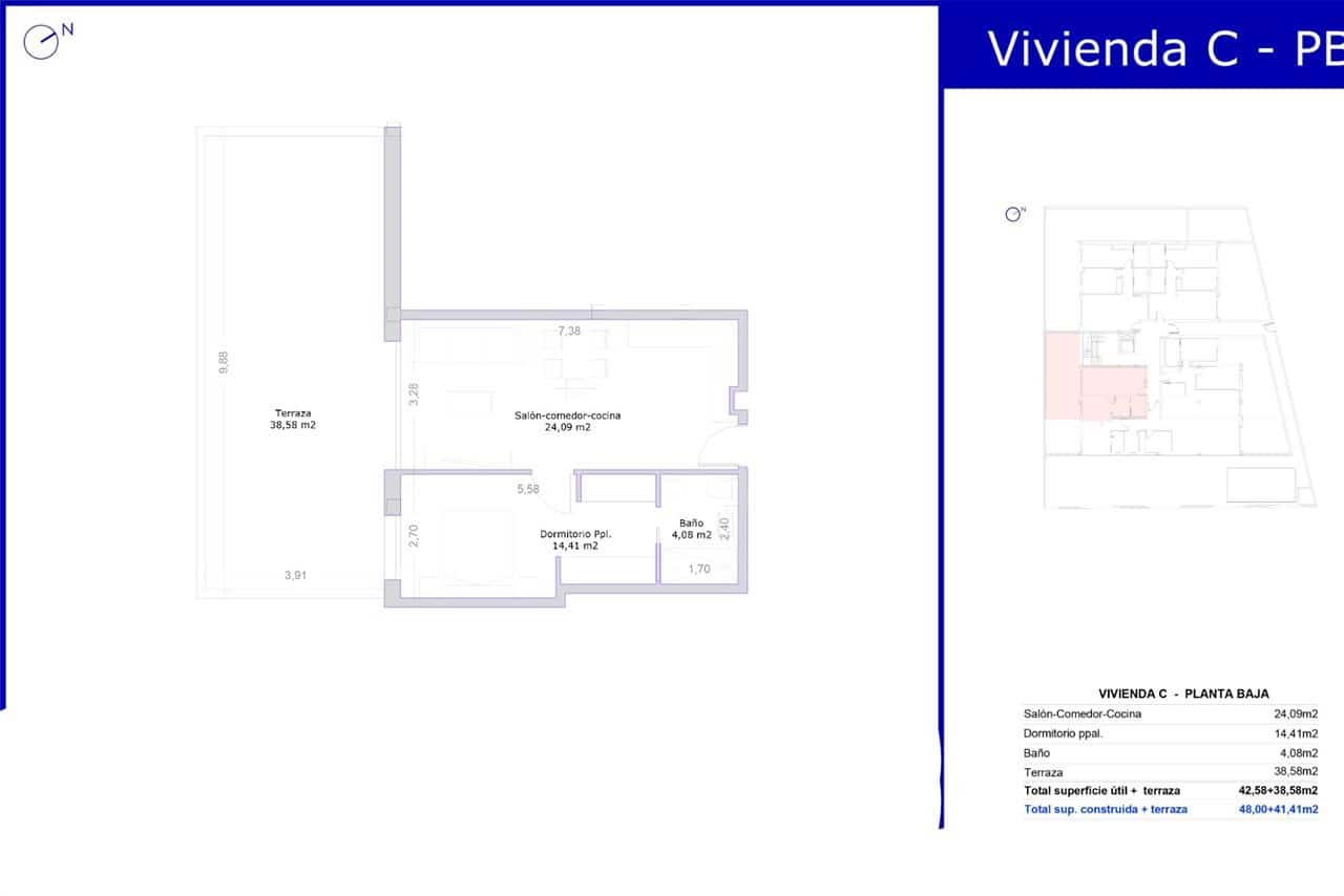 1 quarto Apartamento para venda em Aguilas com piscina - 180 000 € (Ref: 9828811)