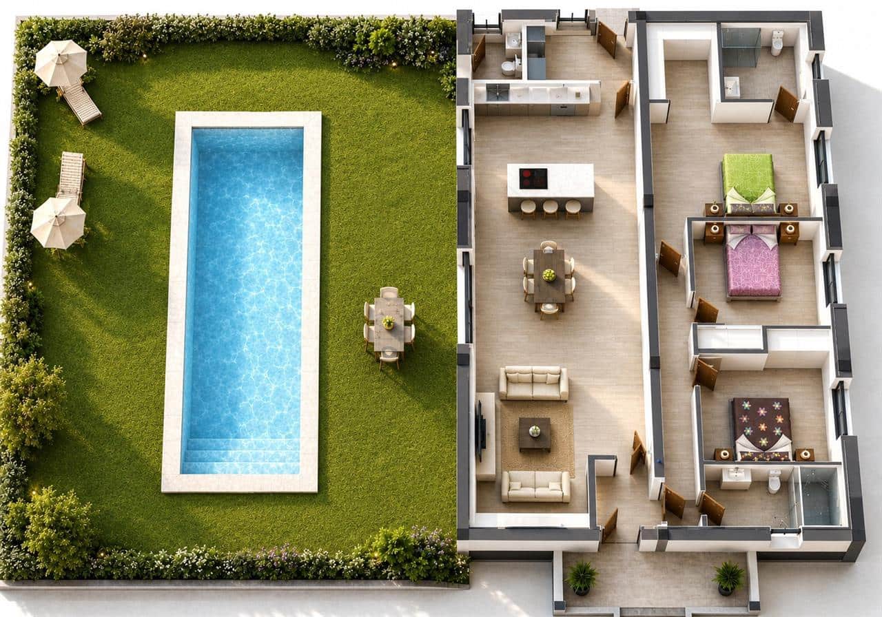 3 soveværelse Villa til salg i Purias med swimmingpool - € 430.000 (Ref: 9981880)