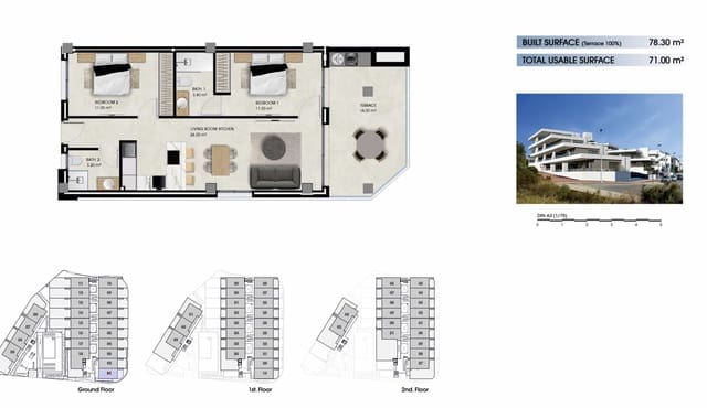 2 slaapkamer Appartement te koop in Elche / Elx met zwembad garage - € 246.000 (Ref: 10049850)