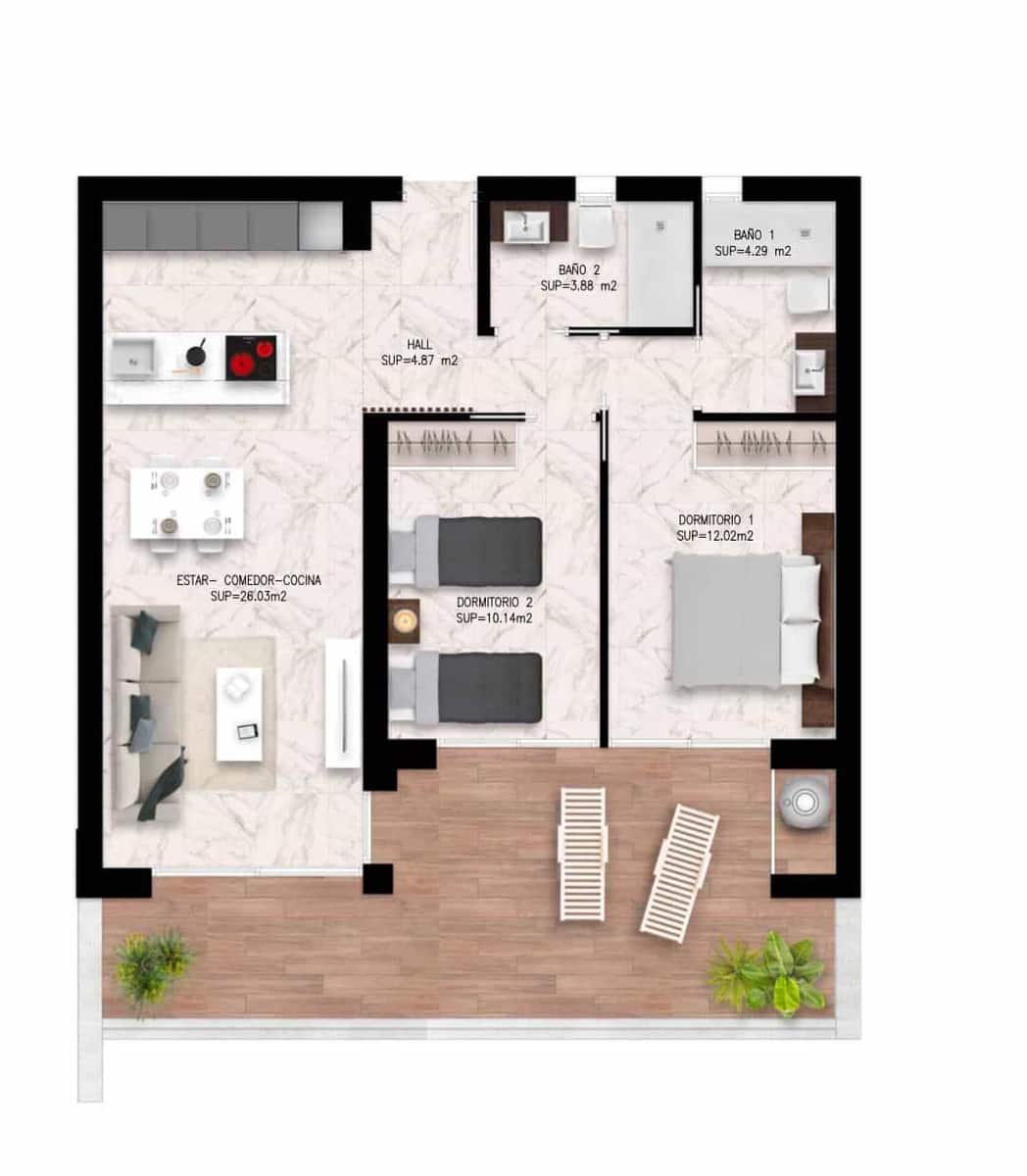 2 sypialnia Apartament na sprzedaż w Torrevieja z basenem garażem - 293 000 € (Ref: 10050377)