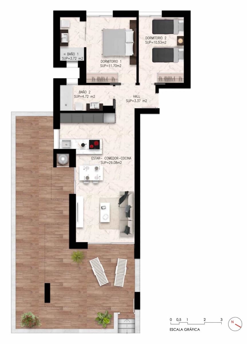 2 sypialnia Apartament na sprzedaż w Torrevieja z basenem garażem - 293 000 € (Ref: 10050377)