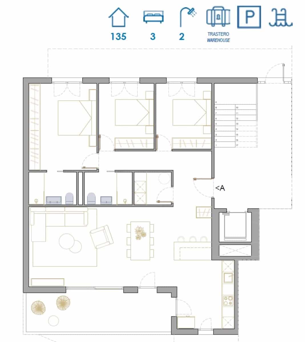 3 slaapkamer Appartement te koop in San Pedro del Pinatar met zwembad garage - € 317.900 (Ref: 10055780)