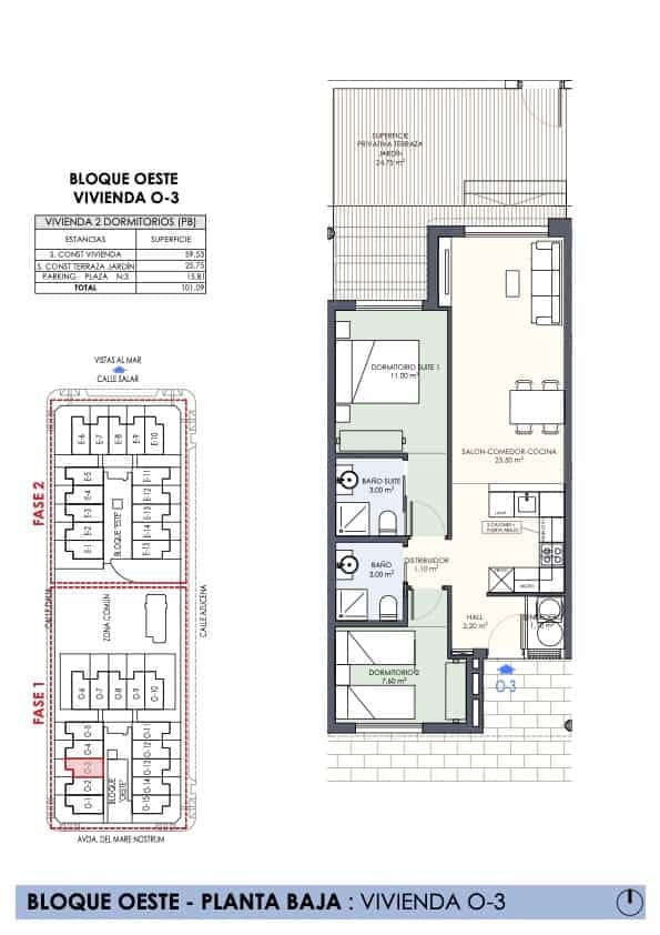2 quarto Apartamento para venda em Torre de la Horadada com piscina garagem - 334 000 € (Ref: 10057132)
