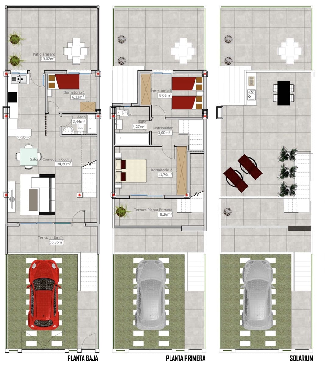 3 Zimmer Reihenhaus zu verkaufen in Cox mit Pool Garage - 245.000 € (Ref: 10060888)