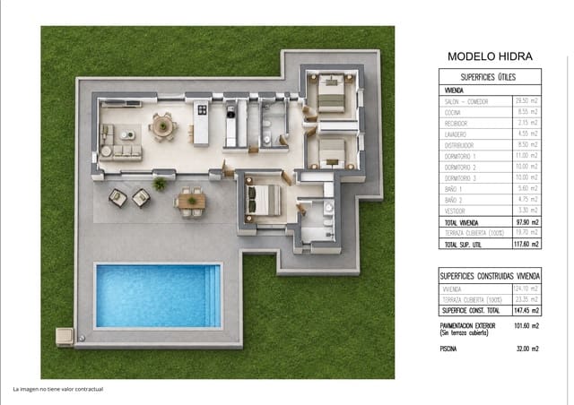 3 slaapkamer Villa te koop in Aspe met zwembad garage - € 452.000 (Ref: 10182062)