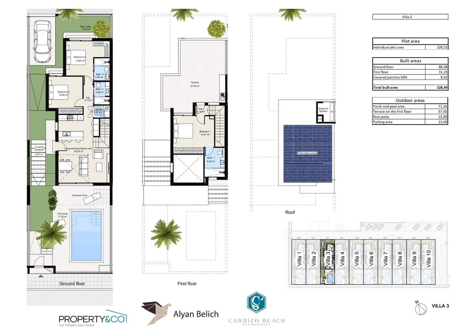 3 sovrum Villa till salu i Los Nietos med pool garage - 374 900 € (Ref: 10185412)