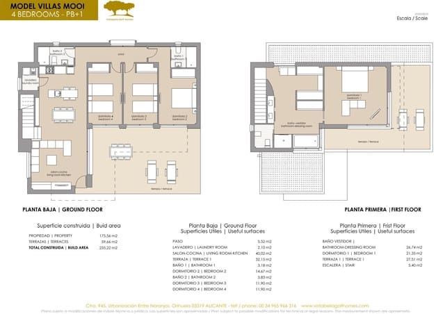 3 soveværelse Villa til salg i Desamparados - Hurchillo - Torremendo, Orihuela med swimmingpool - € 469.900 (Ref: 10186001)