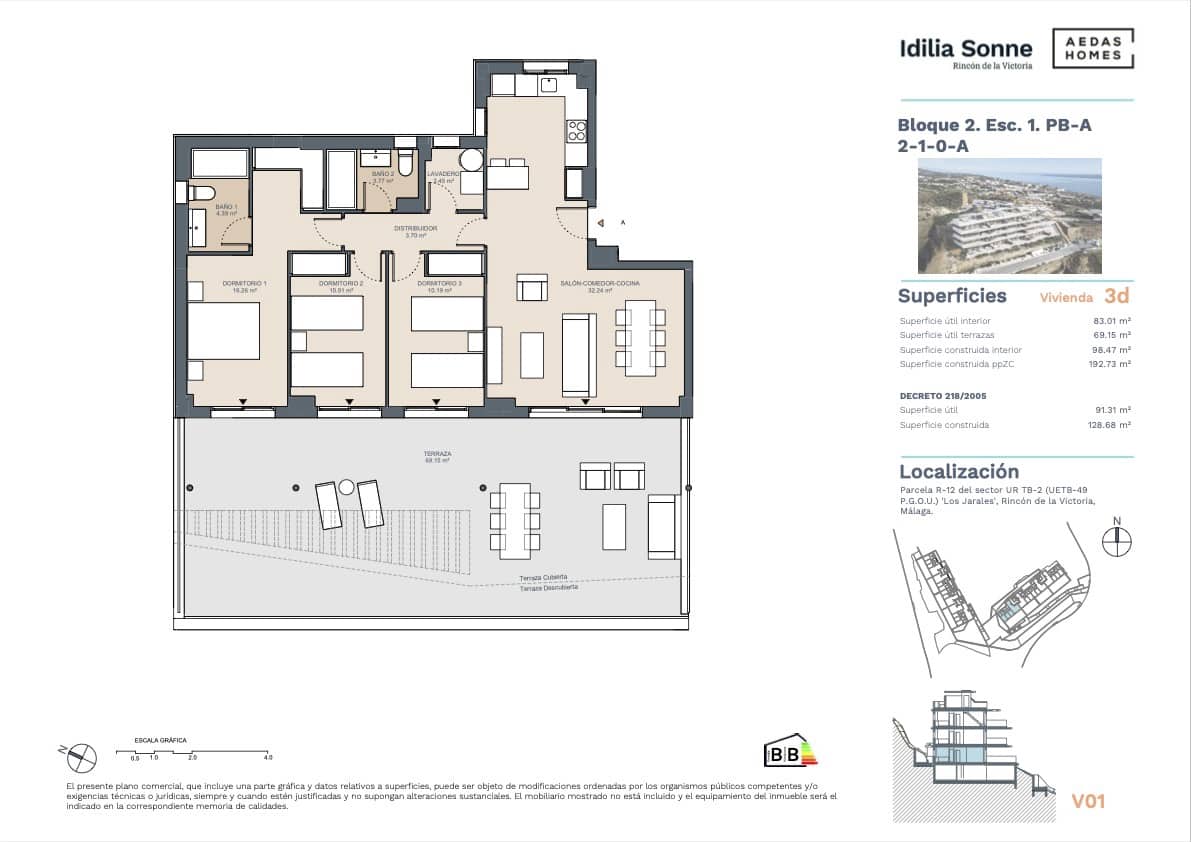 3 Zimmer Apartment zu verkaufen in Rincon de la Victoria mit Pool Garage - 690.000 € (Ref: 9550045)