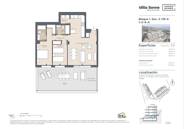 2 sypialnia Apartament na sprzedaż w Rincón de la Victoria z basenem garażem - 550 000 € (Ref: 9559119)