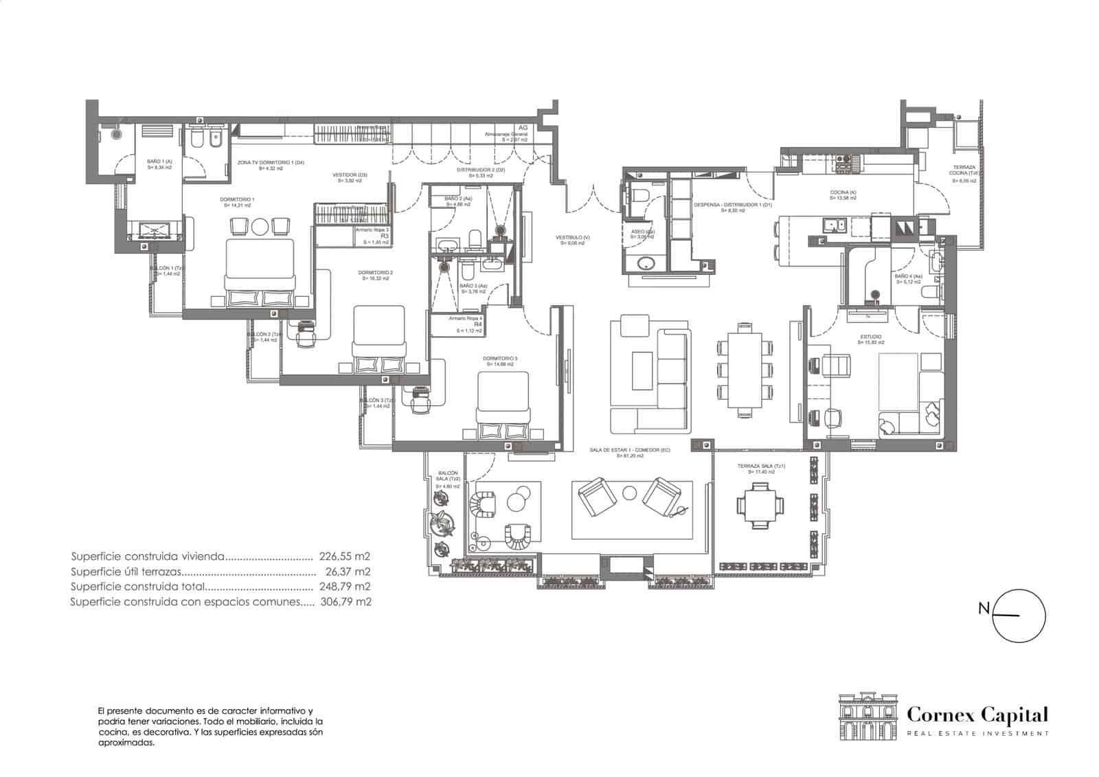4 soverom Leilighet til salgs i Barcelona by med garasje - € 2 450 000 (Ref: 10047057)