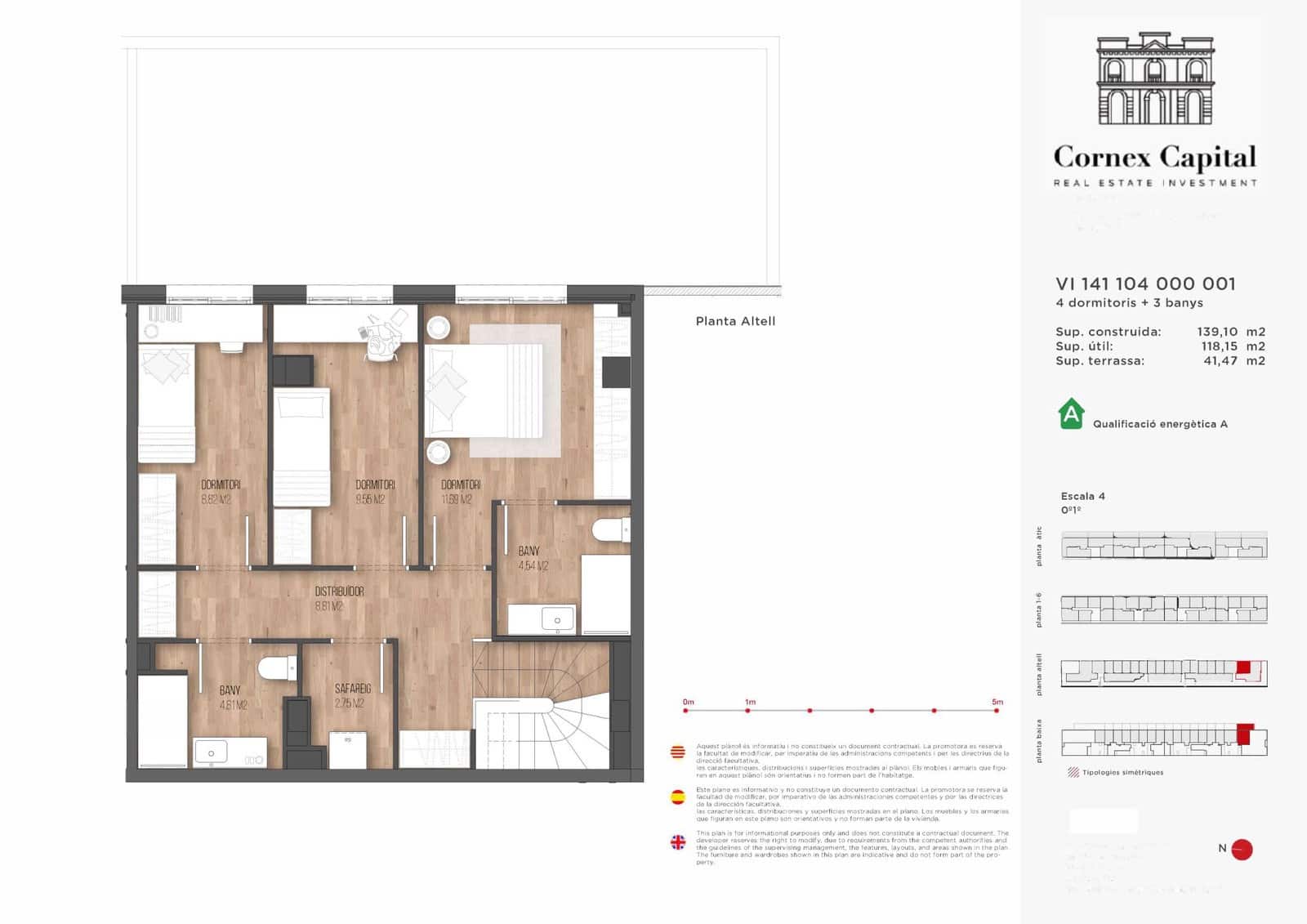 4 soverom Leilighet til salgs i Barcelona by med svømmebasseng garasje - € 890 000 (Ref: 10166738)