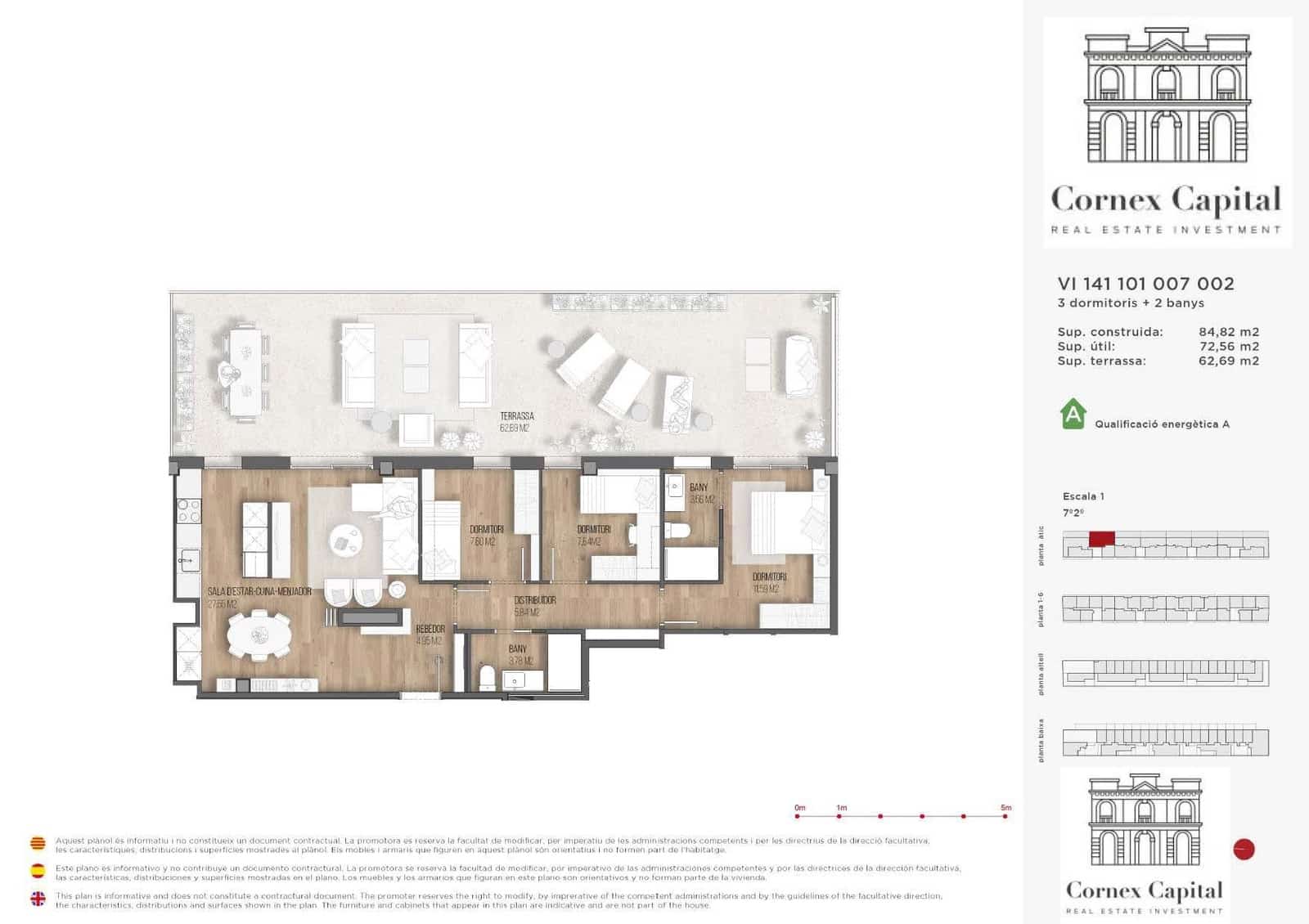3 soveværelse Lejlighed til salg i Barcelona by med swimmingpool garage - € 755.000 (Ref: 8686023)