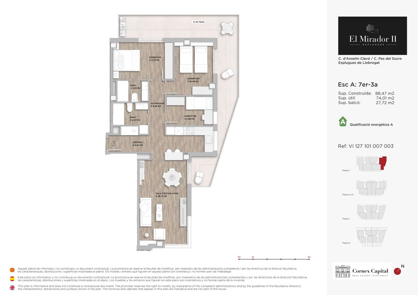 3 soveværelse Lejlighed til salg i Esplugues de Llobregat med swimmingpool garage - € 656.000 (Ref: 8696581)