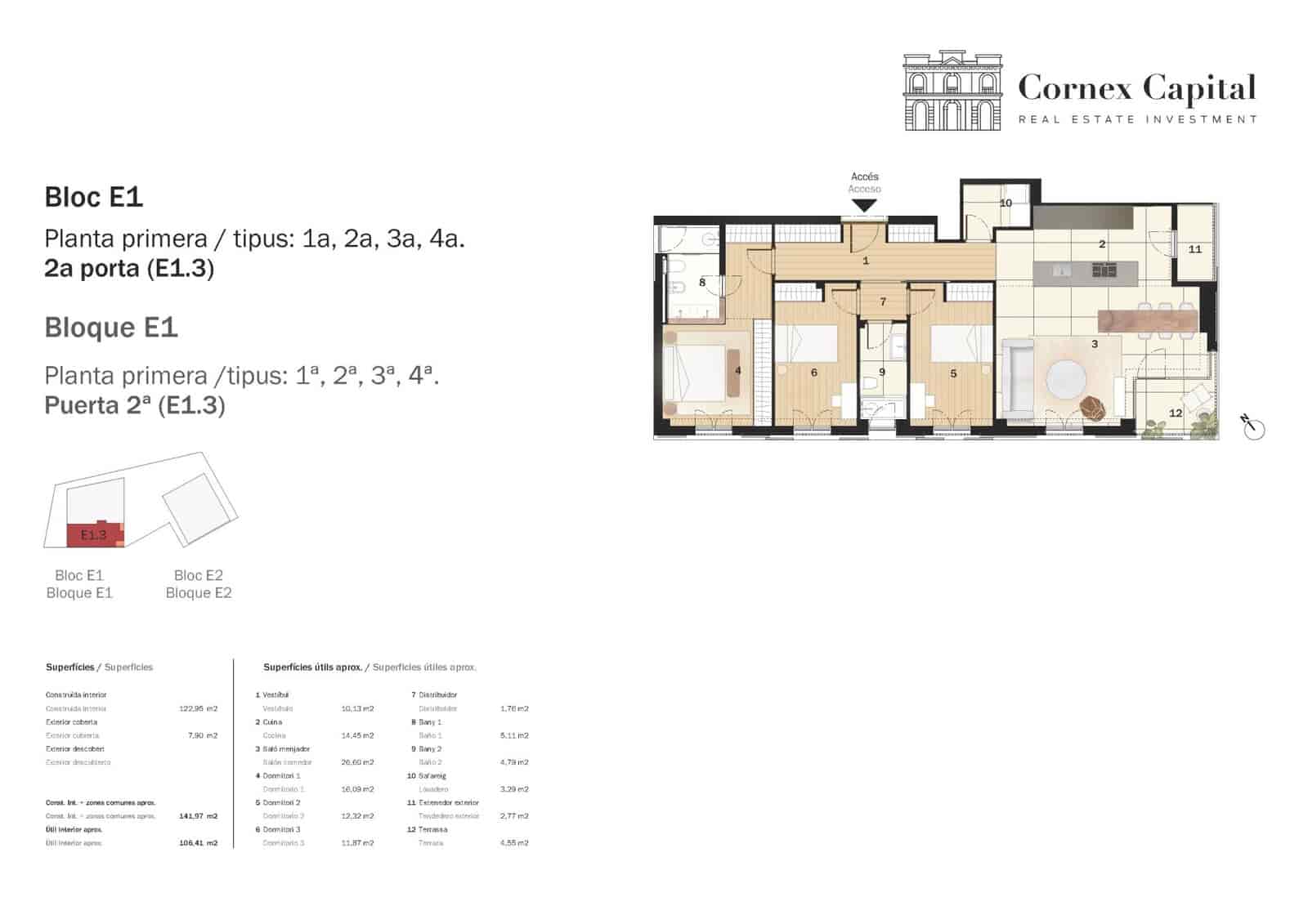 3 soveværelse Lejlighed til salg i Barcelona by med swimmingpool garage - € 1.526.000 (Ref: 8907880)