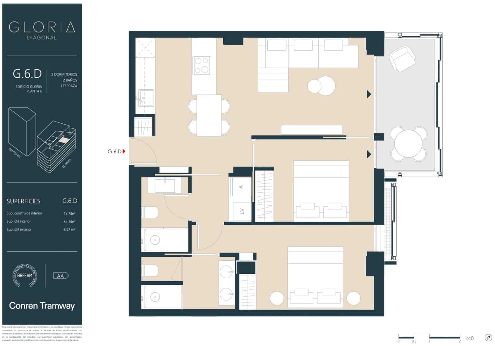 2 soveværelse Lejlighed til salg i Barcelona by med swimmingpool - € 1.030.000 (Ref: 9118738)