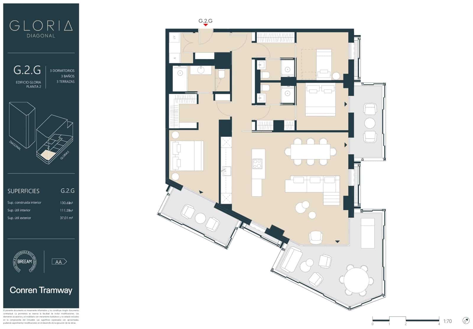 3 soveværelse Lejlighed til salg i Barcelona by med swimmingpool - € 1.945.000 (Ref: 9272386)