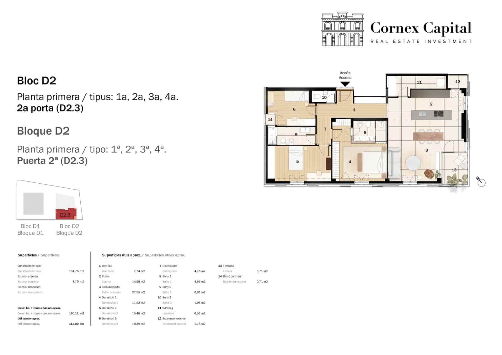 3 sypialnia Apartament na sprzedaż w Miasto Barcelona z basenem garażem - 1 590 000 € (Ref: 9371872)