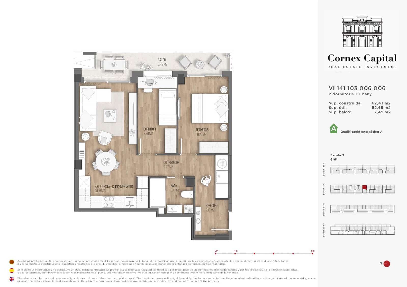 2 soverom Leilighet til salgs i Barcelona by med svømmebasseng garasje - € 434 000 (Ref: 9395790)