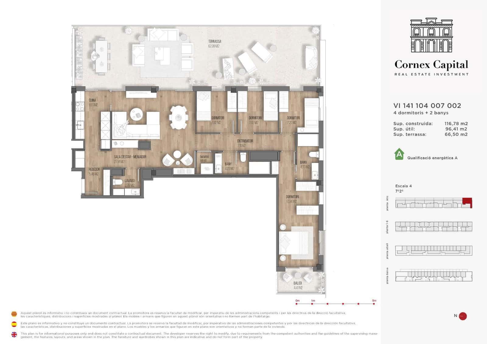 4 bedroom Apartment for sale in Barcelona city with pool - € 914,000 (Ref: 9468221)