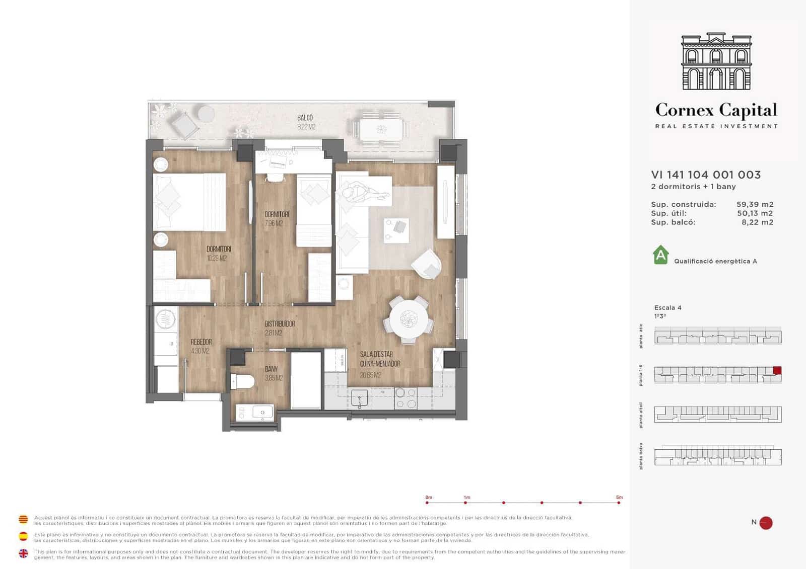 2 makuuhuone Huoneisto myytävänä paikassa Barcelona kaupunki mukana uima-altaan - 382 000 € (Ref: 9468229)
