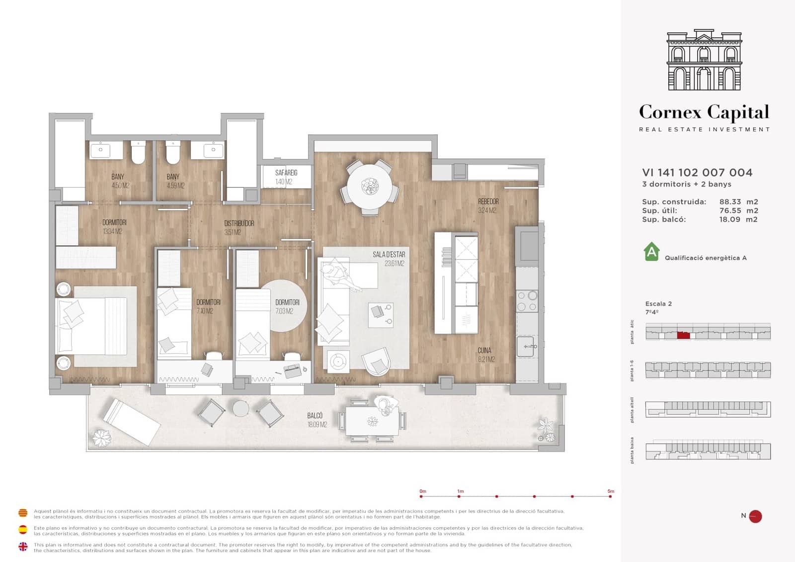 3 sypialnia Apartament na sprzedaż w Miasto Barcelona z basenem - 640 000 € (Ref: 9468231)