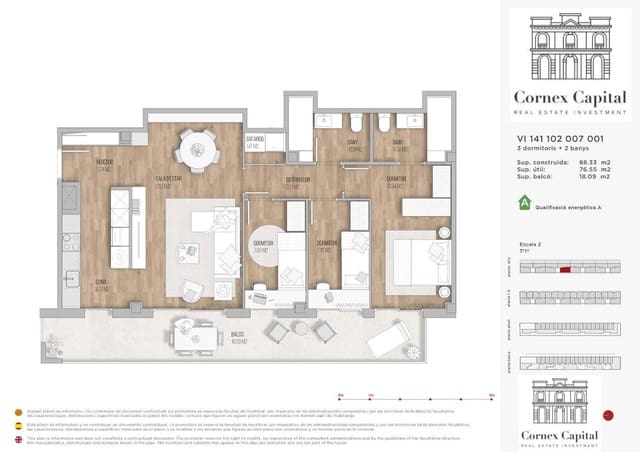 3 sypialnia Apartament na sprzedaż w Sant Andreu, Miasto Barcelona z basenem garażem - 653 000 € (Ref: 9468235)