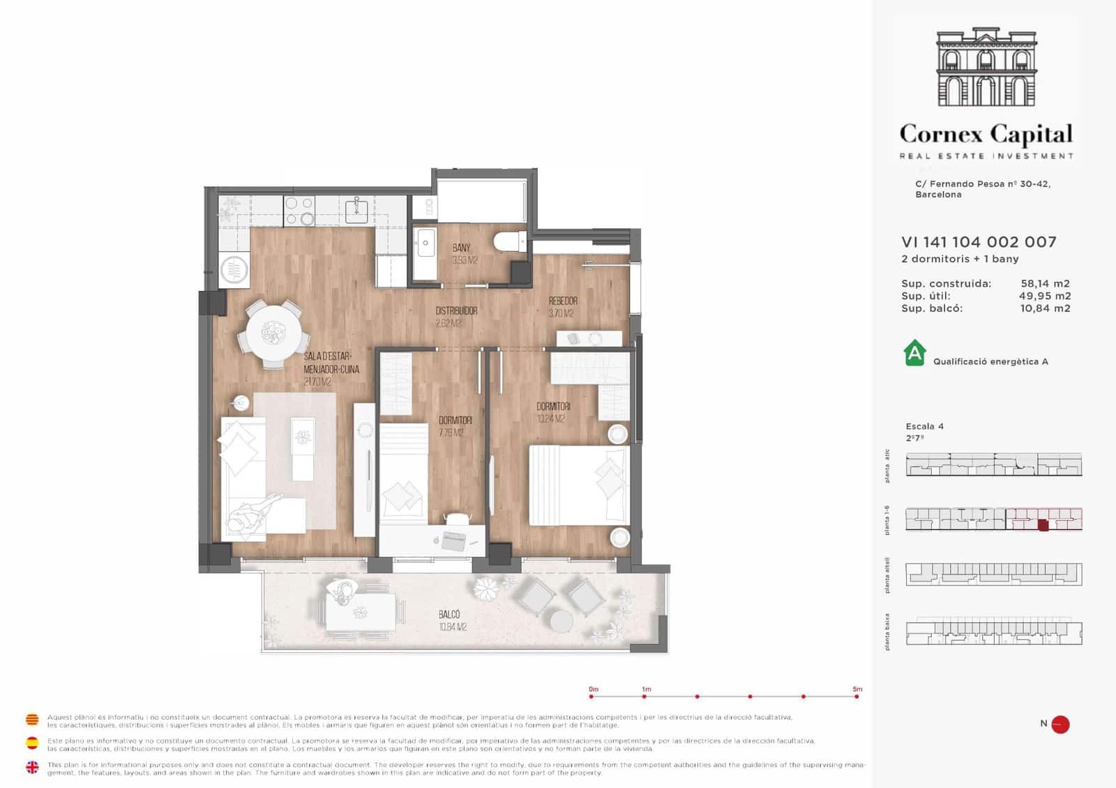 2 soveværelse Lejlighed til salg i Barcelona by med swimmingpool - € 400.000 (Ref: 9468237)