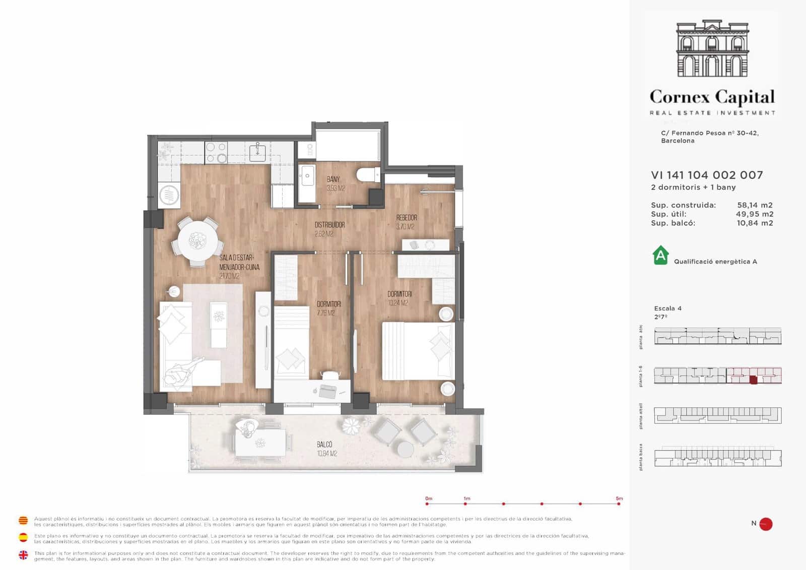 Apartamento de 2 habitaciones en Barcelona ciudad en venta con piscina garaje - 426.000 € (Ref: 9468237)