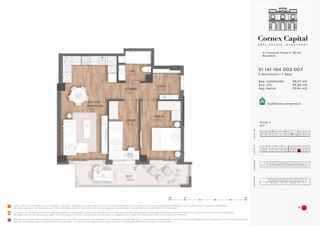 2 quarto Apartamento para venda em Sant Andreu, Barcelona cidade com piscina garagem - 410 000 € (Ref: 9468237)