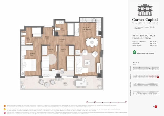 3 camera da letto Appartamento in vendita in Sant Andreu de Palomar, Barcelona città con piscina - 509.000 € (Rif: 9468238)