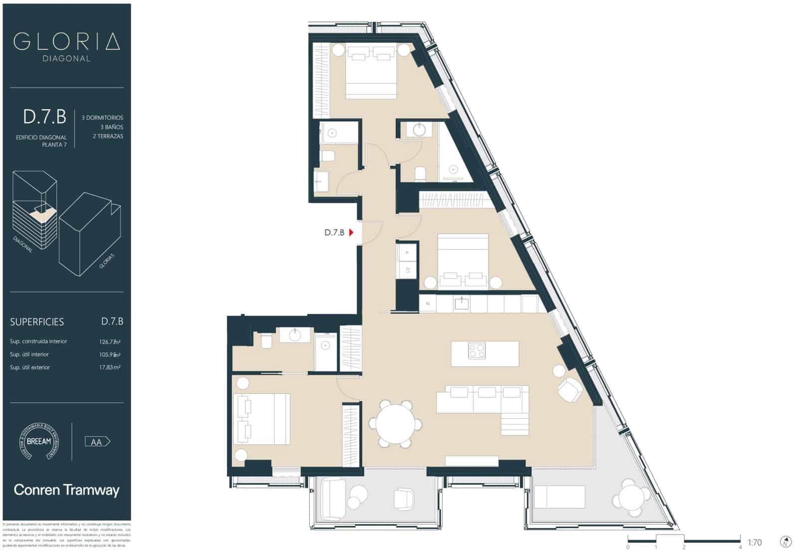 Apartamento de 3 habitaciones en Barcelona ciudad en venta con piscina - 2.020.000 € (Ref: 9855305)