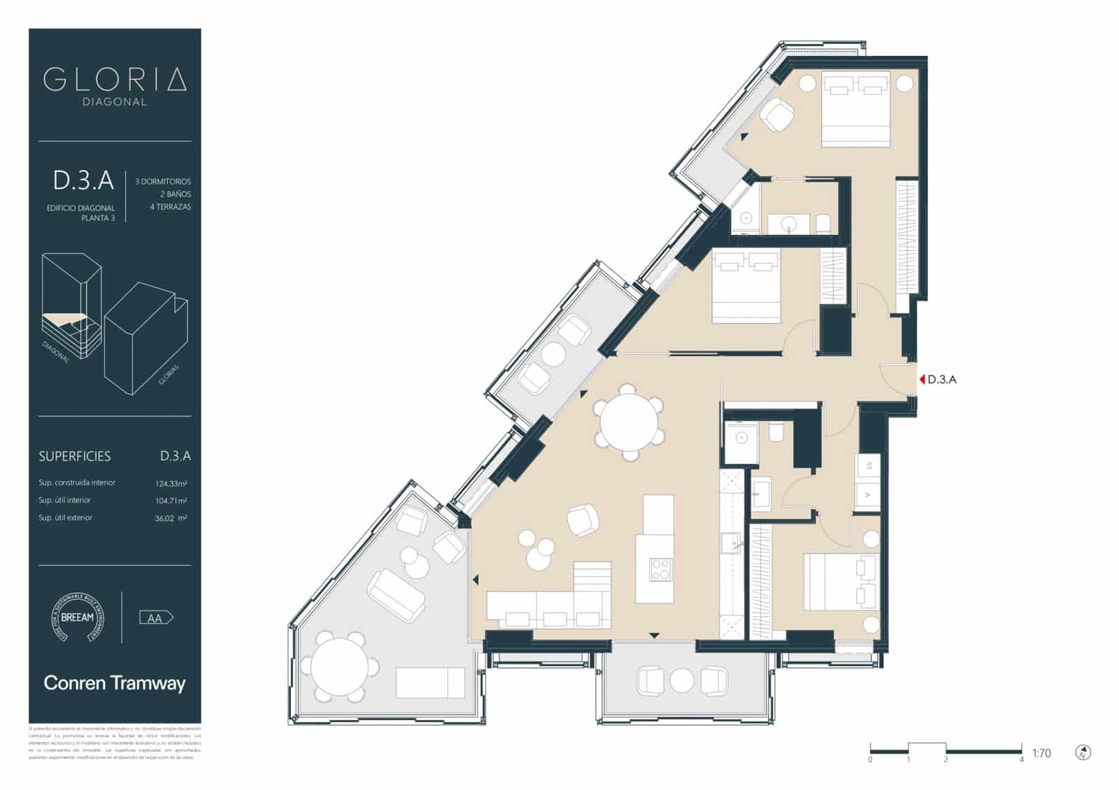 Apartamento de 3 habitaciones en Barcelona ciudad en venta con piscina - 1.780.000 € (Ref: 9855306)