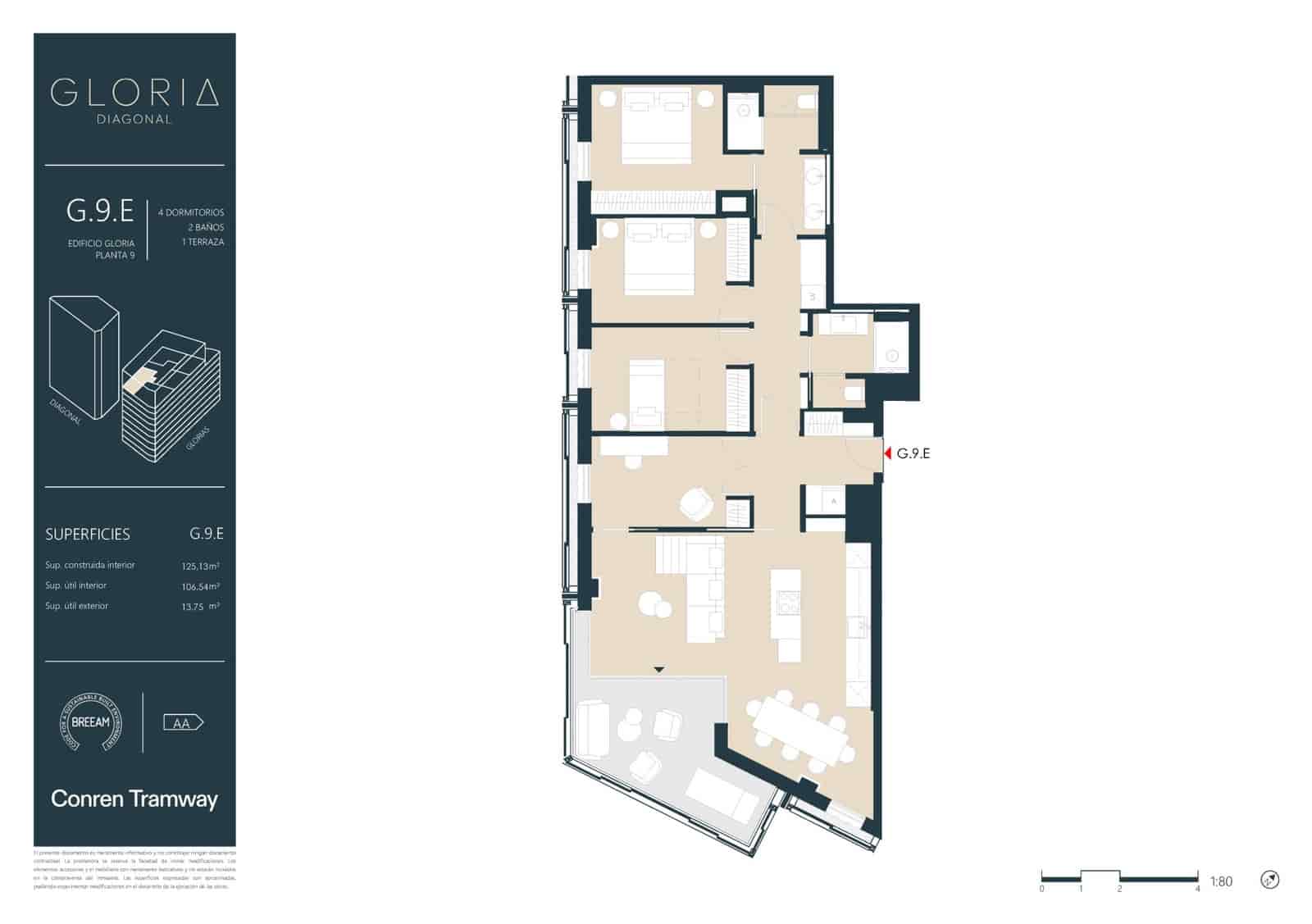 Apartamento de 4 habitaciones en Barcelona ciudad en venta con piscina - 1.910.000 € (Ref: 9855308)