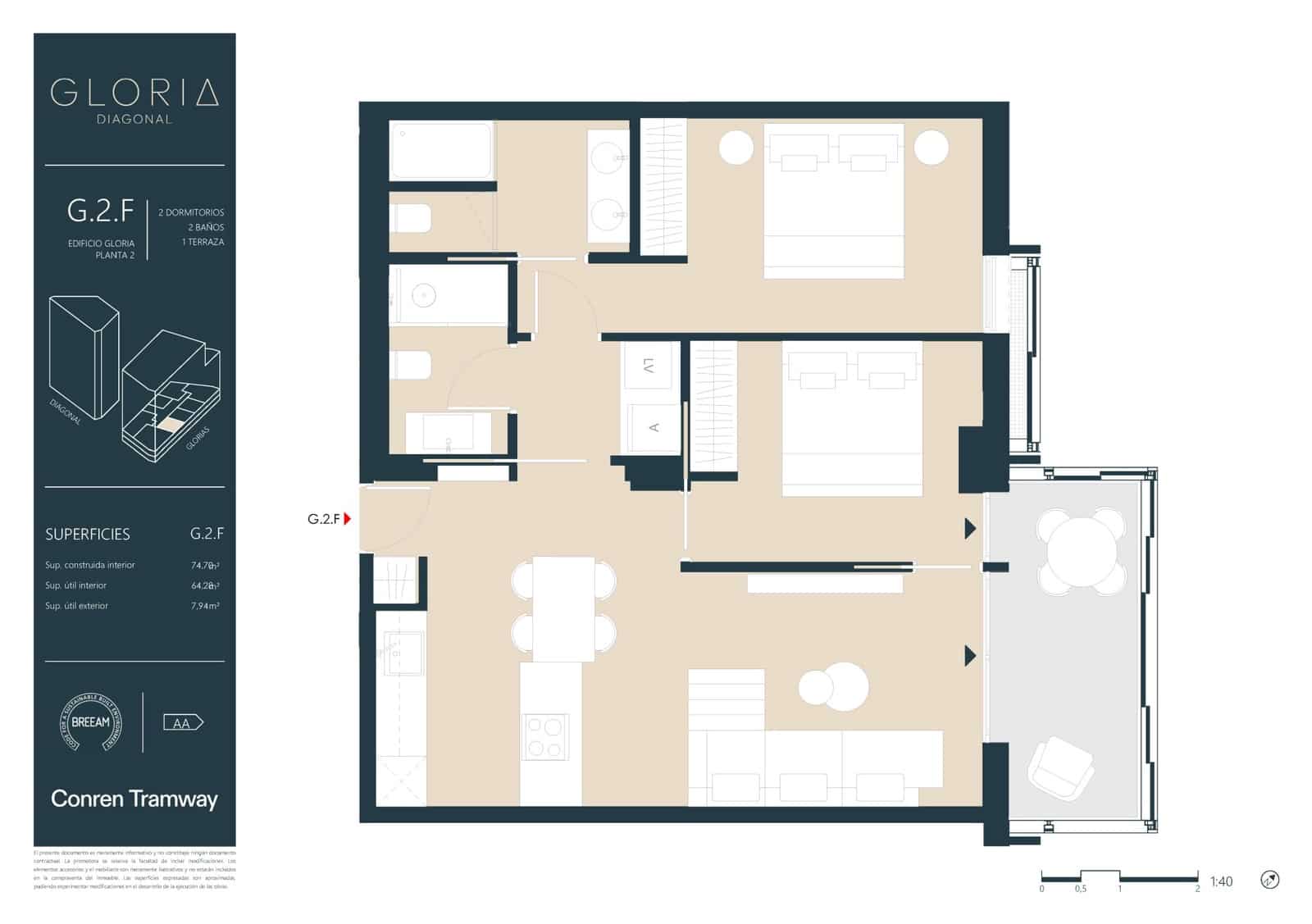 2 bedroom Apartment for sale in Barcelona city with pool - € 910,000 (Ref: 9855309)