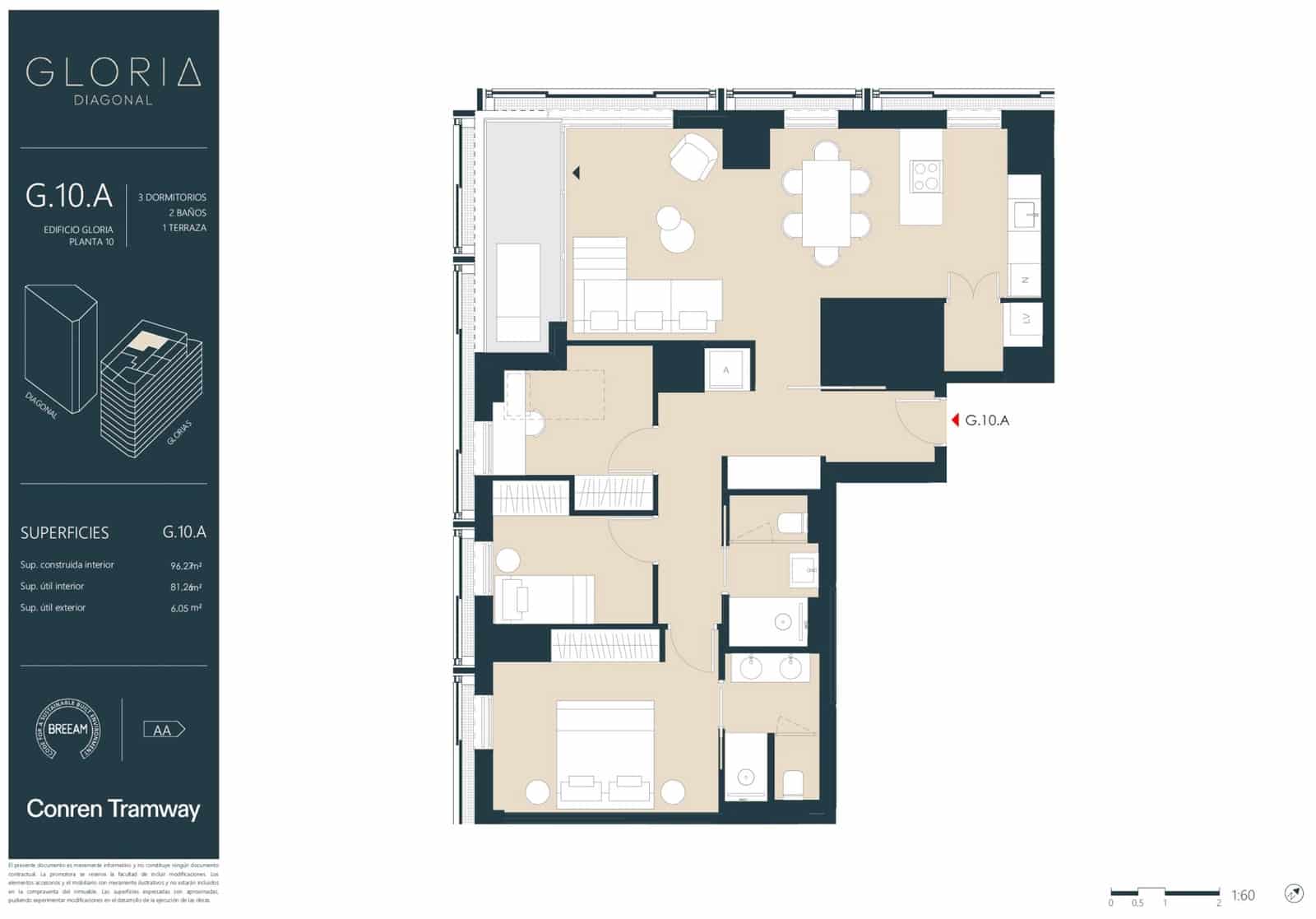 Apartamento de 3 habitaciones en Barcelona ciudad en venta con piscina - 1.480.000 € (Ref: 9855311)